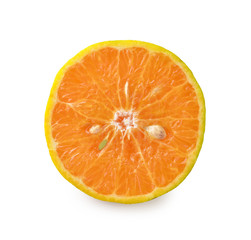 Orange on a white background.