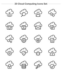 Line icon - Cloud Computing icons set, Bold