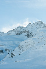 Obraz premium Alpine Alps mountain landscape along the Bernina Express