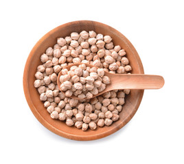 chickpeas isolated on white background
