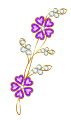 Jewelry flower branch