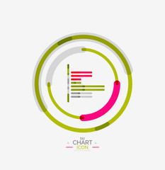 Line graph, chart icon