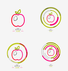 Apple logo concept, stamp