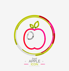 Apple logo concept, stamp