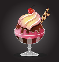 Ice cream vector illustration