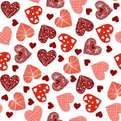 vector cute seamless pattern with hearts