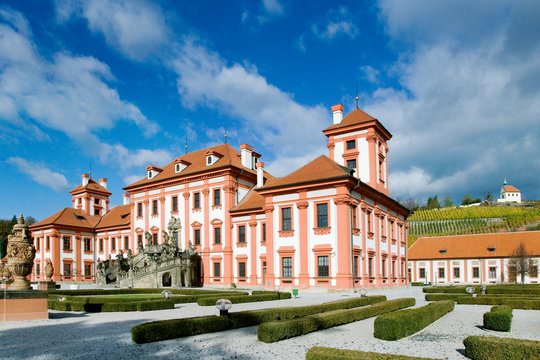 baroque Troja Castle, Prague, Czech republic