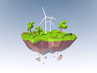 Obraz premium Ecology Island Concept