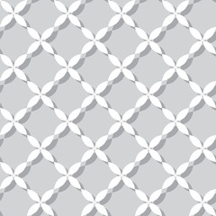 Fototapeta premium Seamless Monochrome Geometric Leaf Pattern. Texture Background.