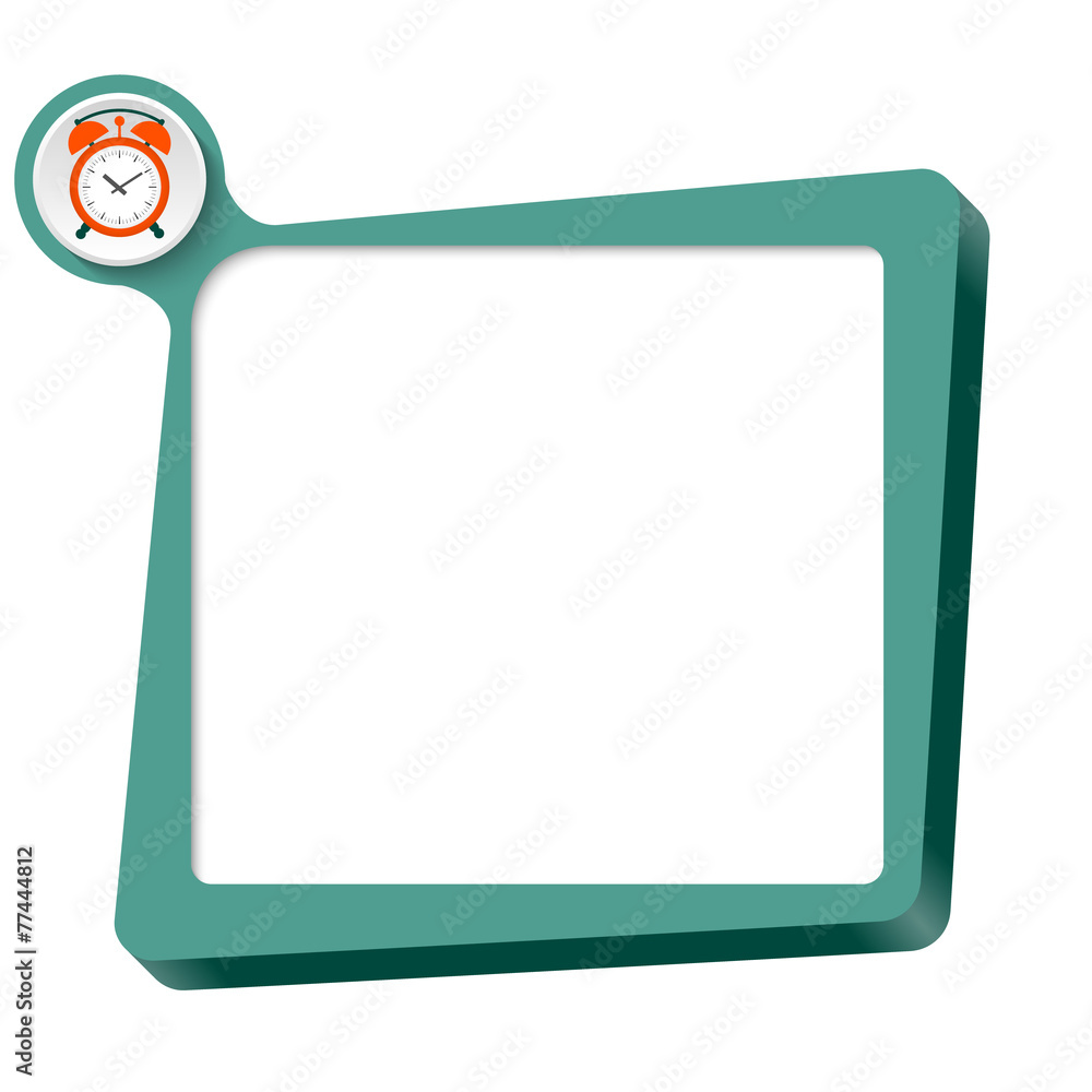 Poster vector text box for any text and alarm clock