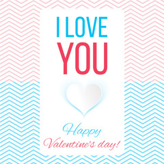 I love you, hearts, concept, happy Valentine's Day. Vector