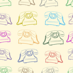 Naklejka premium Contour of phones
