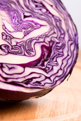 red cabbage close up - selective focus