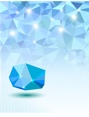 Blue Abstract 3d  business  illustration