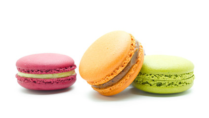 French colorful macarons.