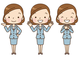 スーツを着た女性　主婦　セット