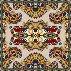 Traditional ornamental floral paisley bandanna