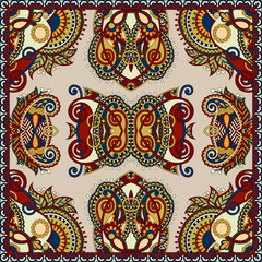 silk neck scarf or kerchief square pattern design