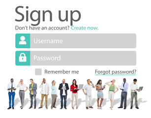 Sign Up Register Online Internet Web Concept