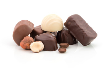 Heap of chocolate candies