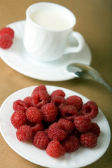 Малина с молоком