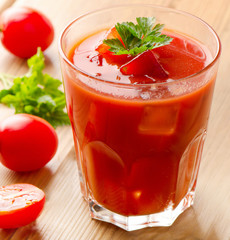 Cocktail  with   fresh tomatoes