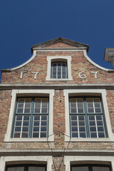 Ancient brick house  in the Bruges (Belgium)