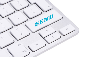 Keyboard with Send button, internet concept