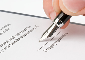 Singing the contract (agreement)