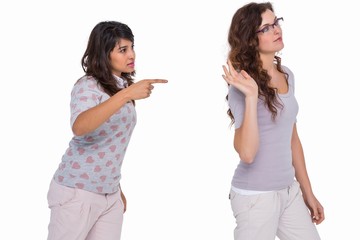 Casual friends quarreling together