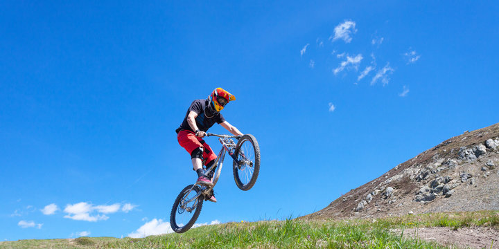 biker in action