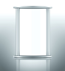 Blank billboard (city advert) isolated on white background