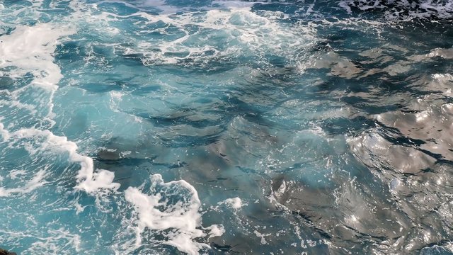 4K UHD view of waves in Buracona  in Sal Island Cape Verde archi