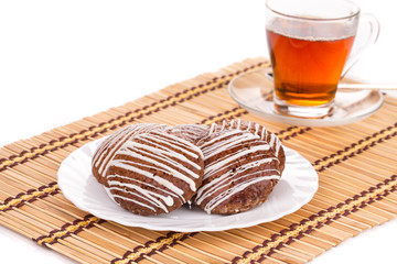 Cup of tea with biscuits