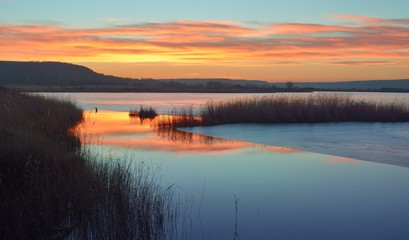 Lake in winter