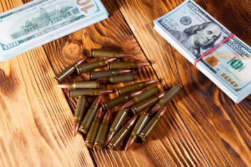 American dollars for weapons