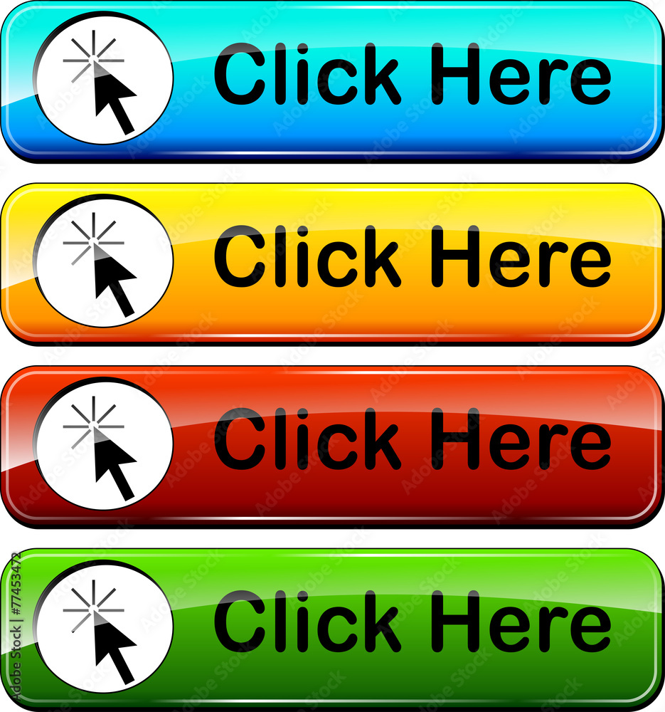 Poster click here push buttons