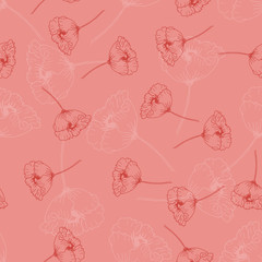 pattern of beautiful poppy flowers