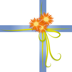 Geschenkband frei mit Blumen