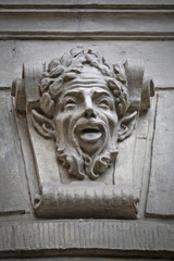 bas-relief on the wall face of a Faun