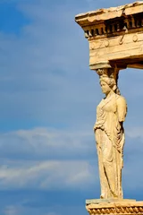 Foto op Plexiglas Kariatiden, Erechtheion-tempel Akropolis in Athene © SuperCoolPhotography