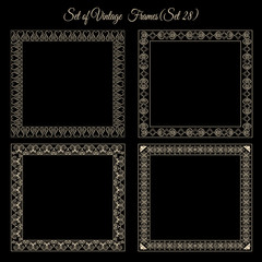 set of vintage borders and frames