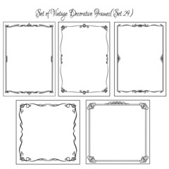 set of vintage borders and frames