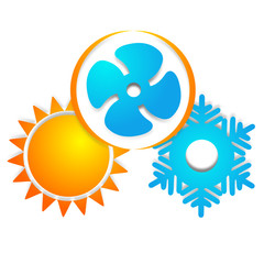 logo climatisation ventilation froid chaud