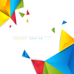 Vector color background abstract polygon triangle.