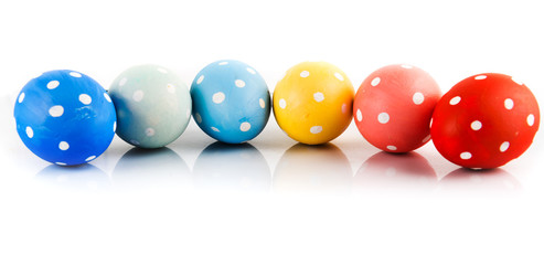 easter eggs isolated on white