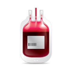 Donate blood isolated on white vector