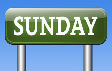 Obraz premium sunday sign