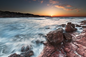Sunset in the coast