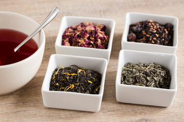 four different kind tea